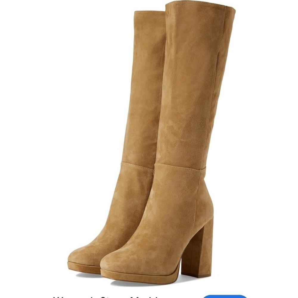 Steve Madden Women's Ninny Tall Boots Brown Suede Size 11 #3